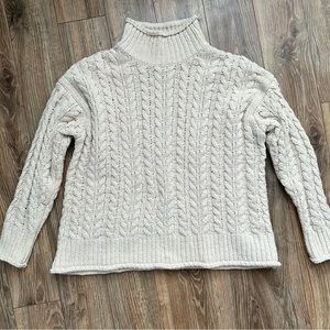 Lulus Cream/Tan Cable Knit Sweater
